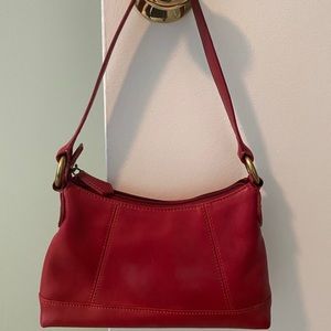 Red shoulder bag